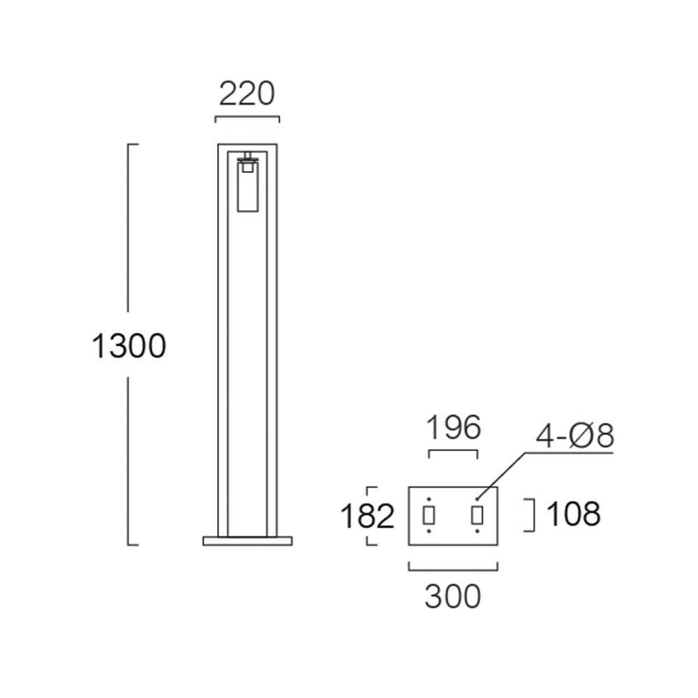 ไฟสนาม L&E 9K-01359 สีใส/น้ำตาล