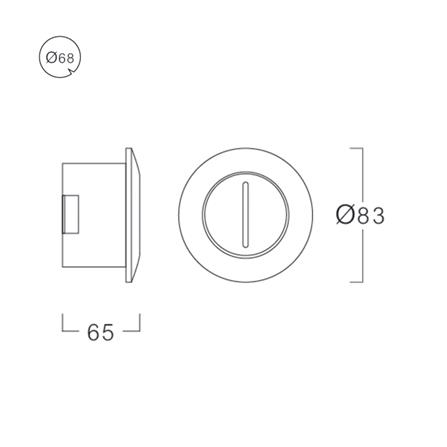 ไฟผนังภายนอก LED L&E 65-A0503 3 วัตต์ WARM WHITE สีดำ_3