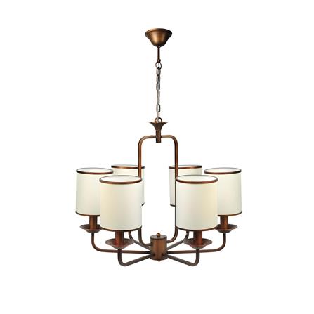 ไฟช่อ LUMAX 01-02486 สีขาว/ทองแดง 6 หัว_0