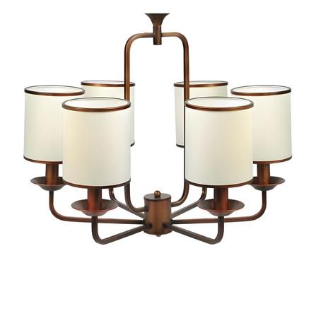 ไฟช่อ LUMAX 01-02486 สีขาว/ทองแดง 6 หัว_1