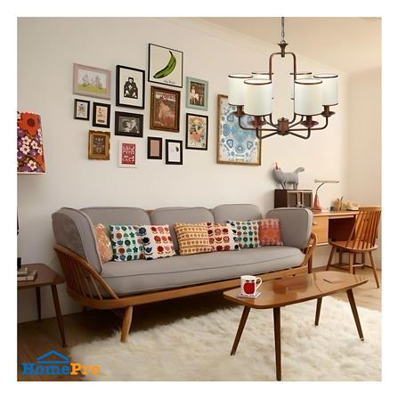 ไฟช่อ LUMAX 01-02486 สีขาว/ทองแดง 6 หัว_2