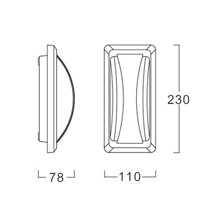 ไฟกิ่งภายนอก LED L&E 65-A0349 10 วัตต์ WARM WHITE สีดำ_5