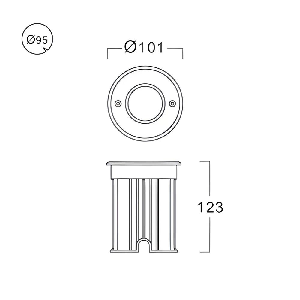 ไฟใต้น้ำ L&E 9L-01397 สีเงิน