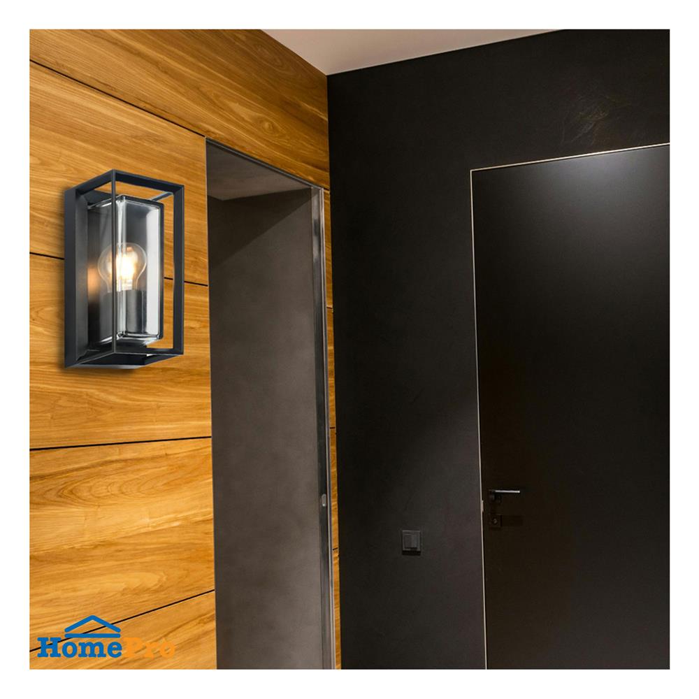ไฟผนังภายนอก L&E 65-00322 สีดำ