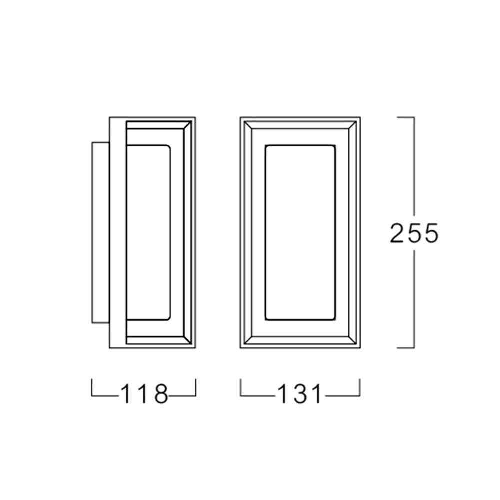ไฟผนังภายนอก L&E 65-00322 สีดำ