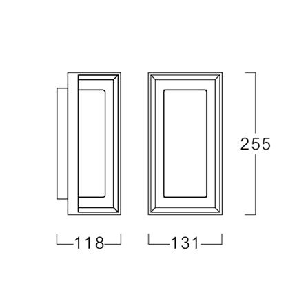 ไฟผนังภายนอก L&E 65-00322 สีดำ_6