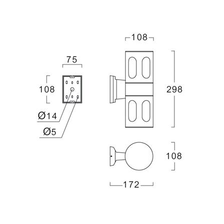 ไฟกิ่งภายนอก L&E 36-01904 สีดำ_5