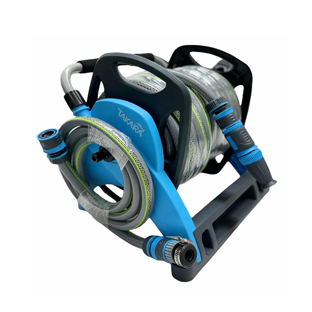 สายยางโรล TAKARA PLUS 5/8 นิ้ว X 20 ม. สีฟ้า/เทา