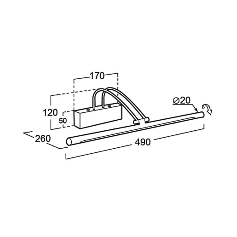 ไฟกิ่งภายใน LED L&E 01-A0207 9 วัตต์ WARM WHITE  สีทอง 1 หัว