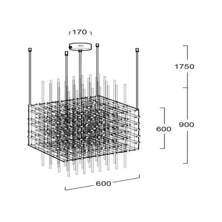ไฟช่อ LED L&E 01-A0170 100 วัตต์ WARM WHITE สีเงิน 1 หัว_3