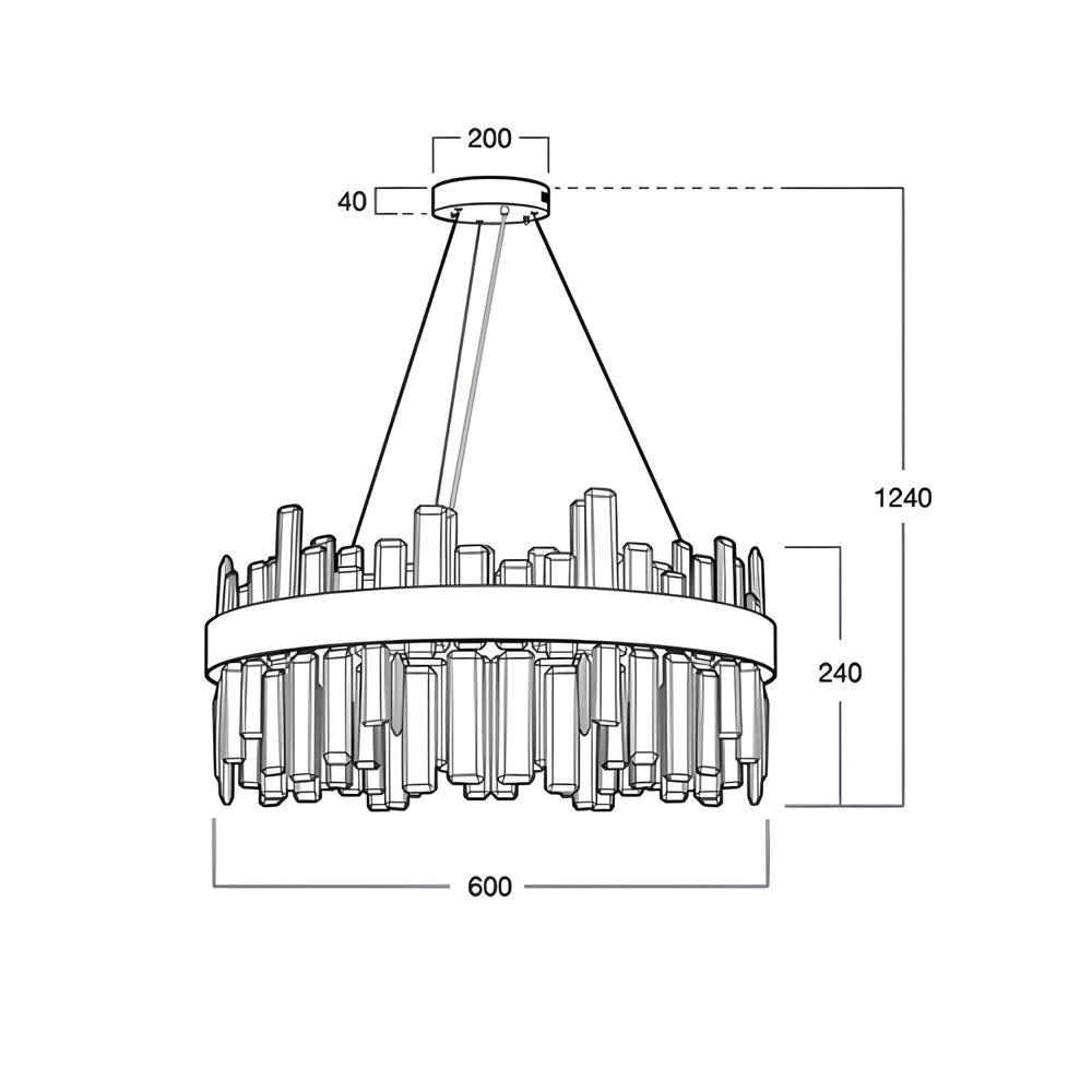 ไฟช่อ LED L&E 01-A0247 35 วัตต์ WARM WHITE สีทอง 1 หัว