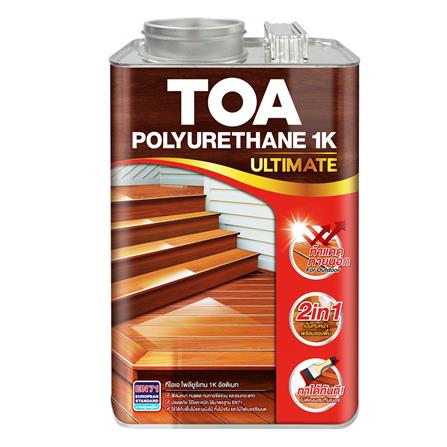 โพลียูรีเทนภายนอก TOA 1K ULTIMATE PG9905 สีไม้แดง โปร่งแสงเงา 3 ลิตร_0