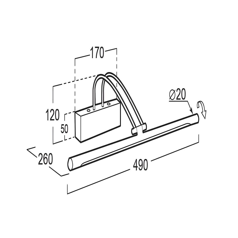 ไฟกิ่งภายใน LED L&E 01-A0199 9 วัตต์ WARM WHITE สีบรอนซ์ 1 หัว