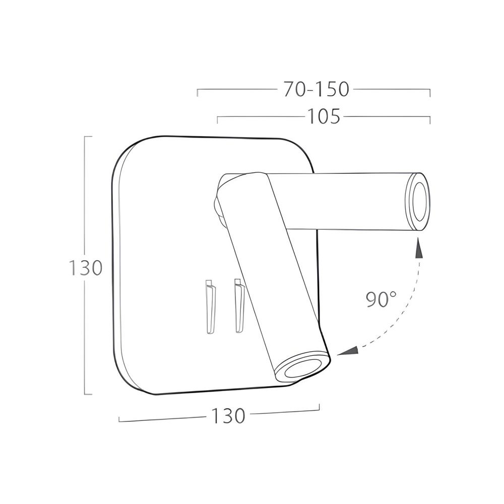 ไฟกิ่งภายใน LED L&E 01-A0161 6 วัตต์ WARM WHITE สีดำ 1 หัว