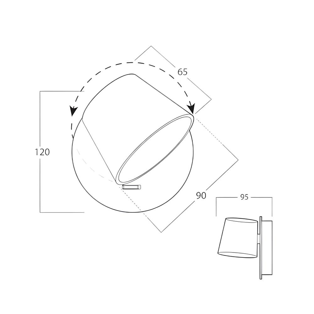 ไฟกิ่งภายใน LED L&E 01-A0217 6 วัตต์ WARM WHITE สีดำ 1 หัว