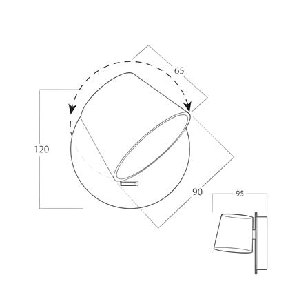 ไฟกิ่งภายใน LED L&E 01-A0217 6 วัตต์ WARM WHITE สีดำ 1 หัว_2
