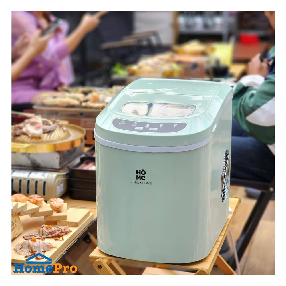 เครื่องทำน้ำแข็งอัตโนมัติ YIMIN HOME HZB-12/SA สีเขียว