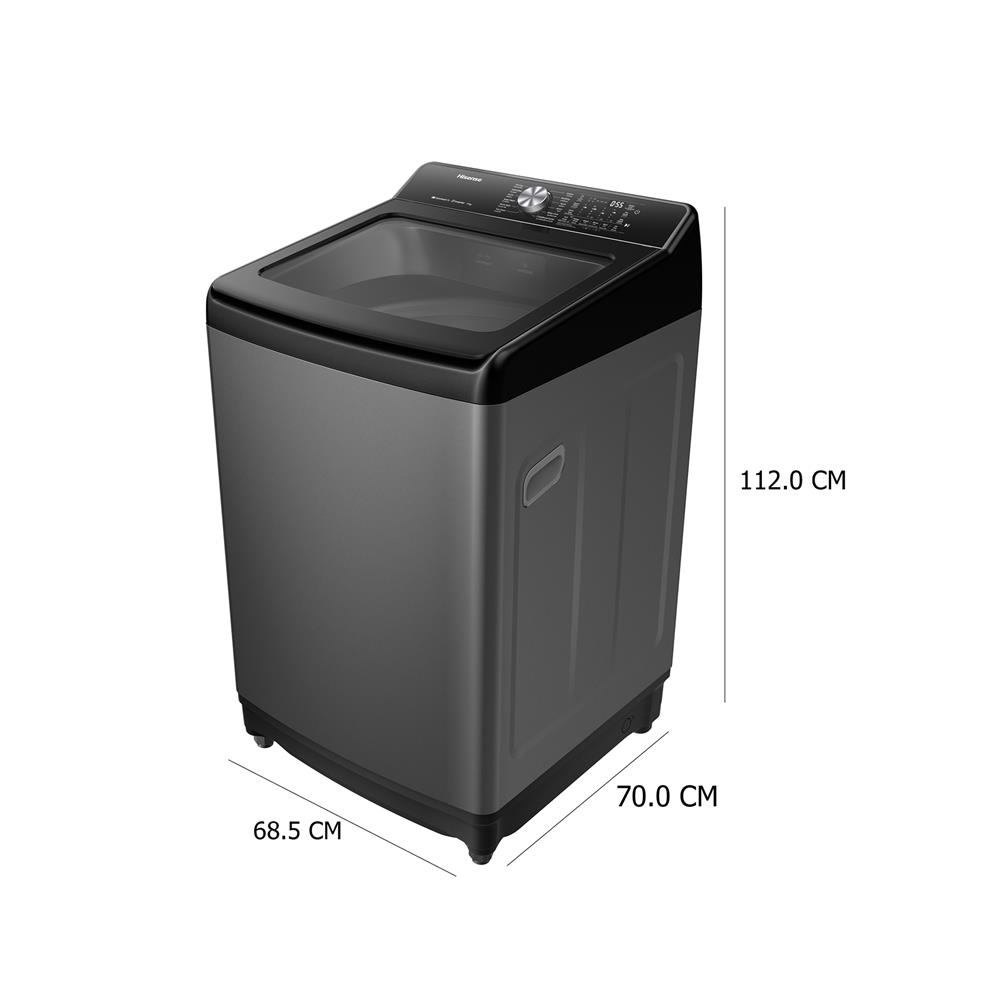 เครื่องซักผ้าฝาบน HISENSE WT5T1715DT 17 กก. อินเวอร์เตอร์ สีเทา
