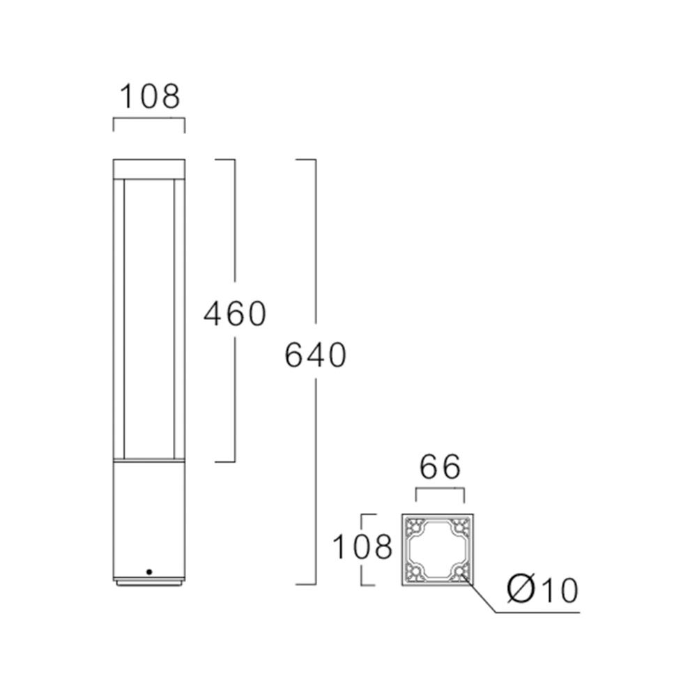 ไฟทางเดิน LED L&E 9P-A0229 6 วัตต์ WARM WHITE สีดำ