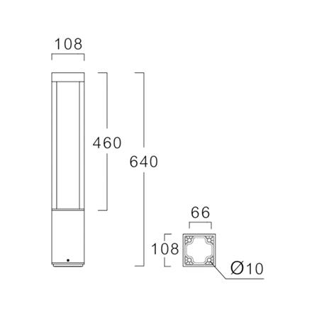 ไฟทางเดิน LED L&E 9P-A0229 6 วัตต์ WARM WHITE สีดำ_3