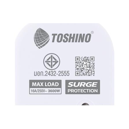 รางปลั๊กไฟ 4 ช่อง 4 สวิตซ์ TOSHINO JT4 16 แอมป์ 5 ม._4