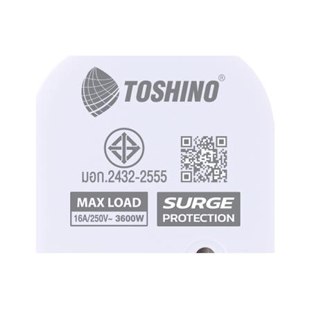 รางปลั๊กไฟ 4 ช่อง 4 สวิตซ์ TOSHINO JT4 16 แอมป์ 3 ม._4