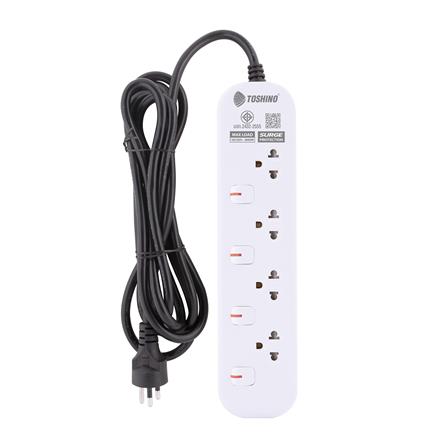 รางปลั๊กไฟ 4 ช่อง 4 สวิตซ์ TOSHINO JT4 16 แอมป์ 3 ม._1