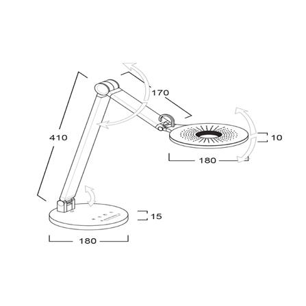 ไฟอ่านหนังสือ LED L&E 01-A0202 15 วัตต์ สีขาว_4