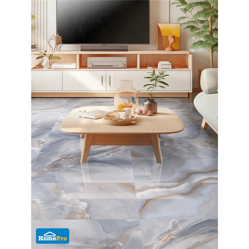 กระเบื้องพื้นพอร์ซเลน 80x160 ซม. TARA ซันสโตน ฟ้า 2.56 ตร.ม.