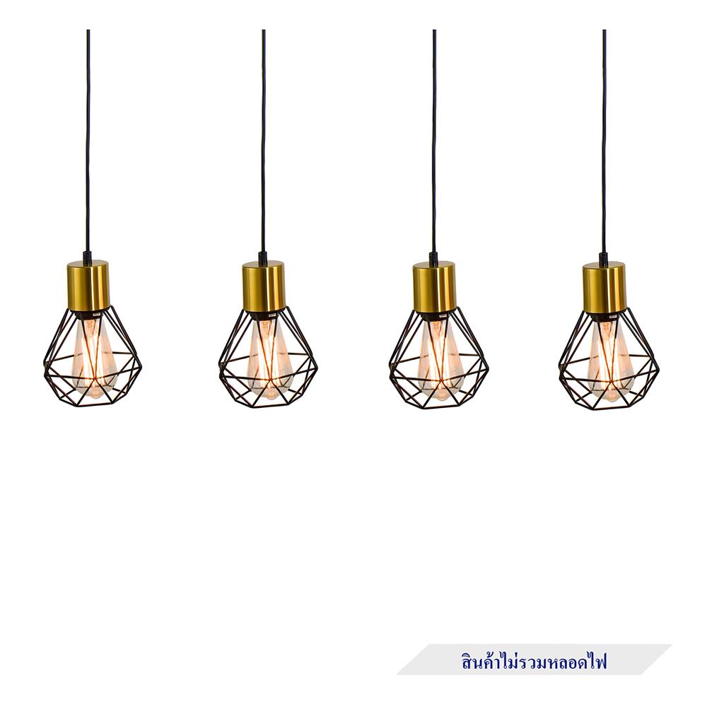 ไฟช่อ CARINI P190455-4 สีดำ/ทอง 4 หัว