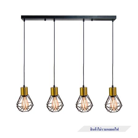 ไฟช่อ CARINI P190455-4 สีดำ/ทอง 4 หัว_0