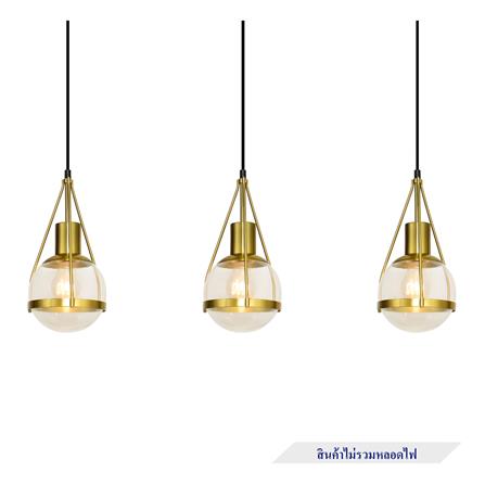 ไฟช่อ CARINI P240115-3 สีดำ/ใส/ทอง 3 หัว_1