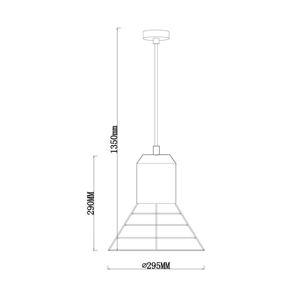 ไฟช่อ CARINI P170425 สีดำ/โรสโกลด์ 1 หัว
