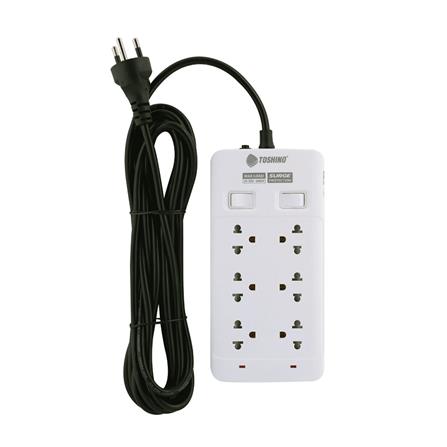 รางปลั๊กไฟ 6 ช่อง 2 สวิตช์ TOSHINO 10A SOD-65 5 ม._1