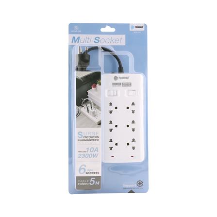 รางปลั๊กไฟ 6 ช่อง 2 สวิตช์ TOSHINO 10A SOD-65 5 ม._3