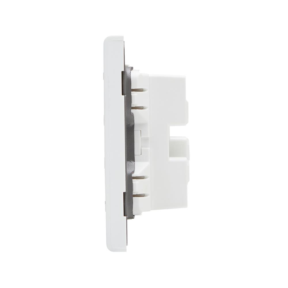 เต้ารับโทรศัพท์ SAHN 6P/4C D17-WHM สีขาวด้าน