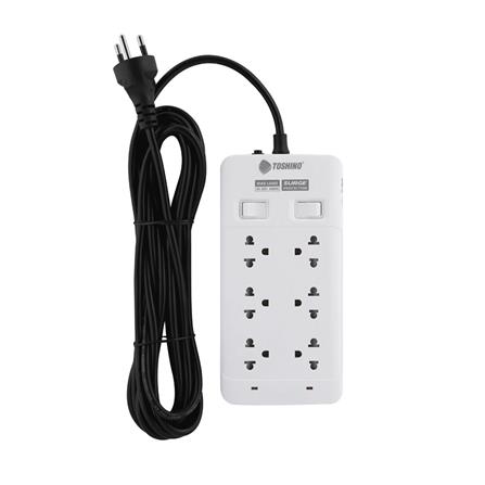 รางปลั๊กไฟ 6 ช่อง 2 สวิตช์ TOSHINO 10A SOD-63 3 ม._1