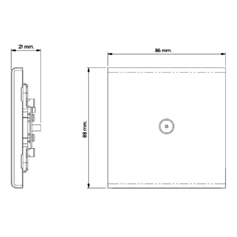 เต้ารับโทรทัศน์ SAHN D15-WHM สีขาวด้าน