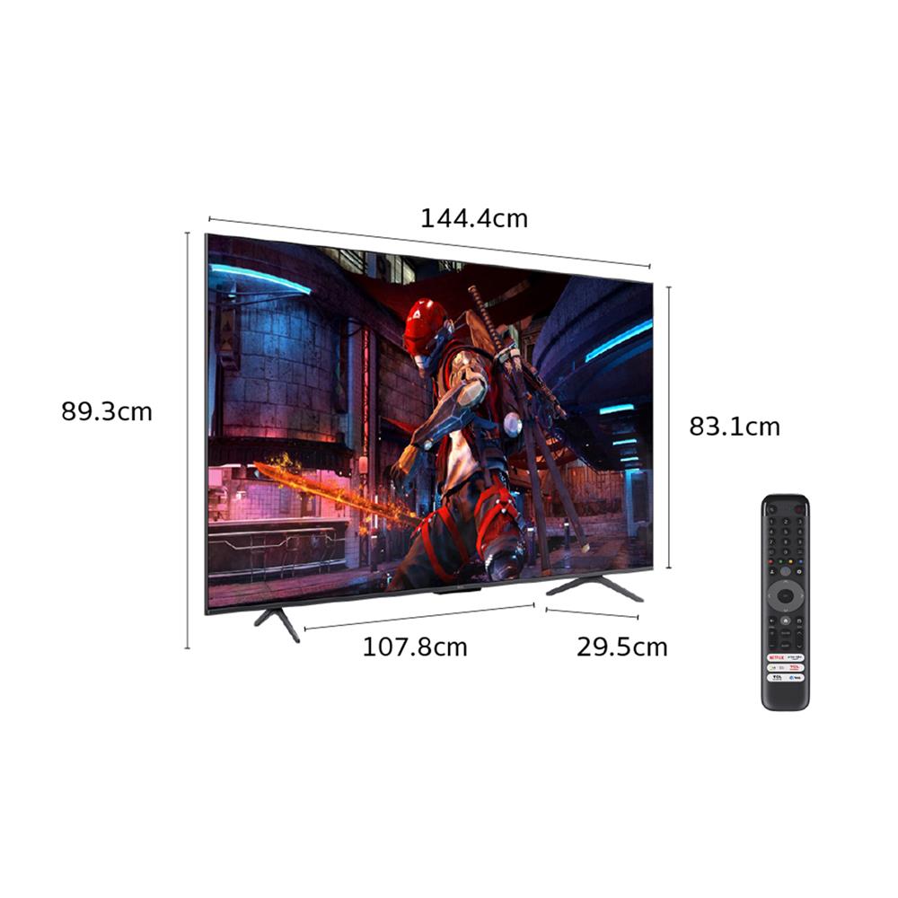 ทีวีคิวแอลอีดี 65 นิ้ว TCL (4K, QLED, GOOGLE TV) 65C747