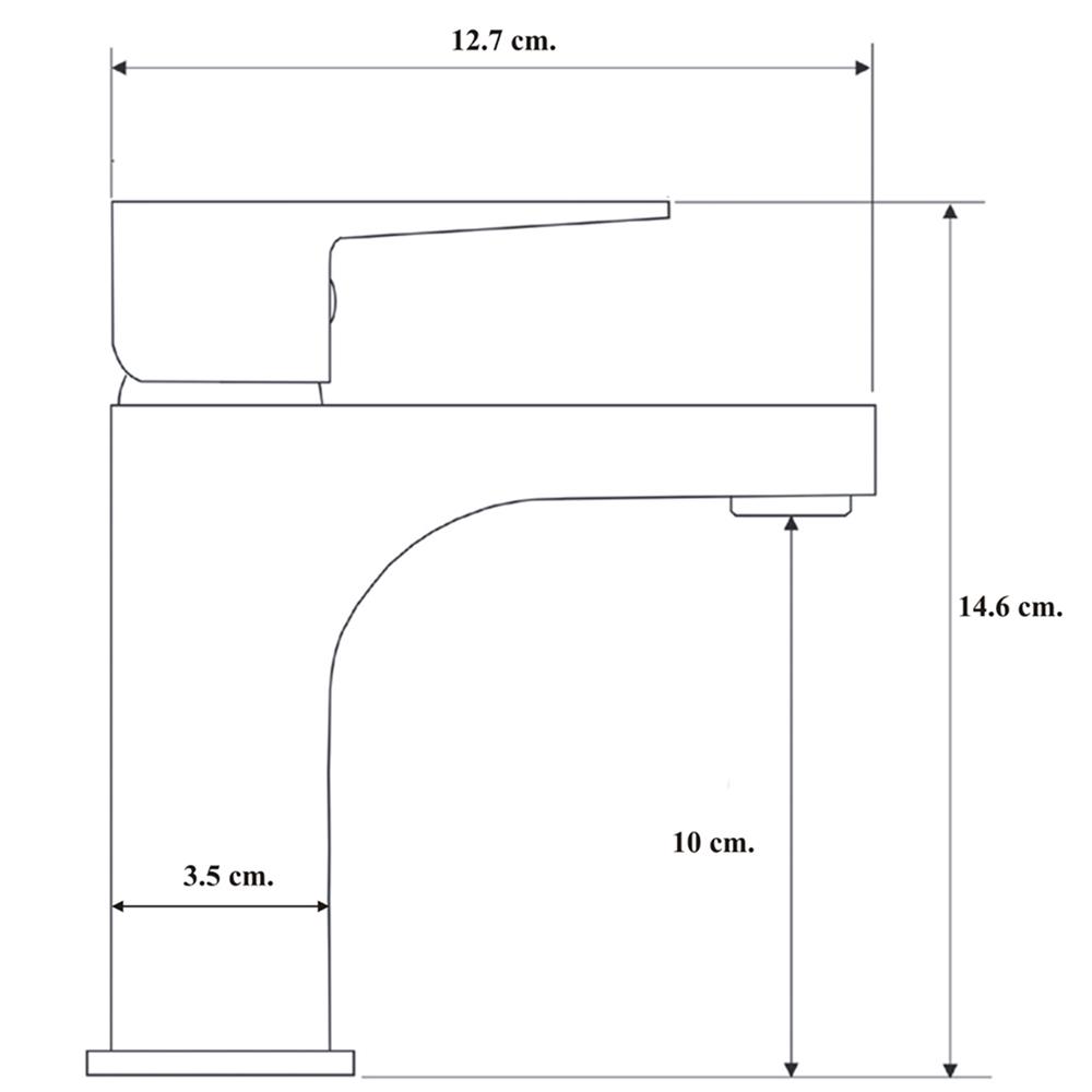 ก๊อกอ่างล้างหน้าเดี่ยว NOVABATH NVB-CT121N สีโครม