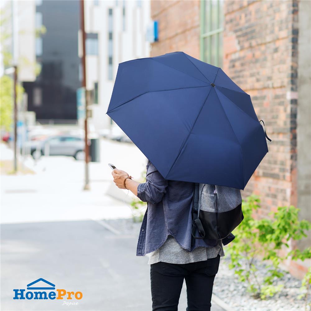 ร่มพับ 3 ตอน PLIM AUTO RAINNY สีน้ำเงิน