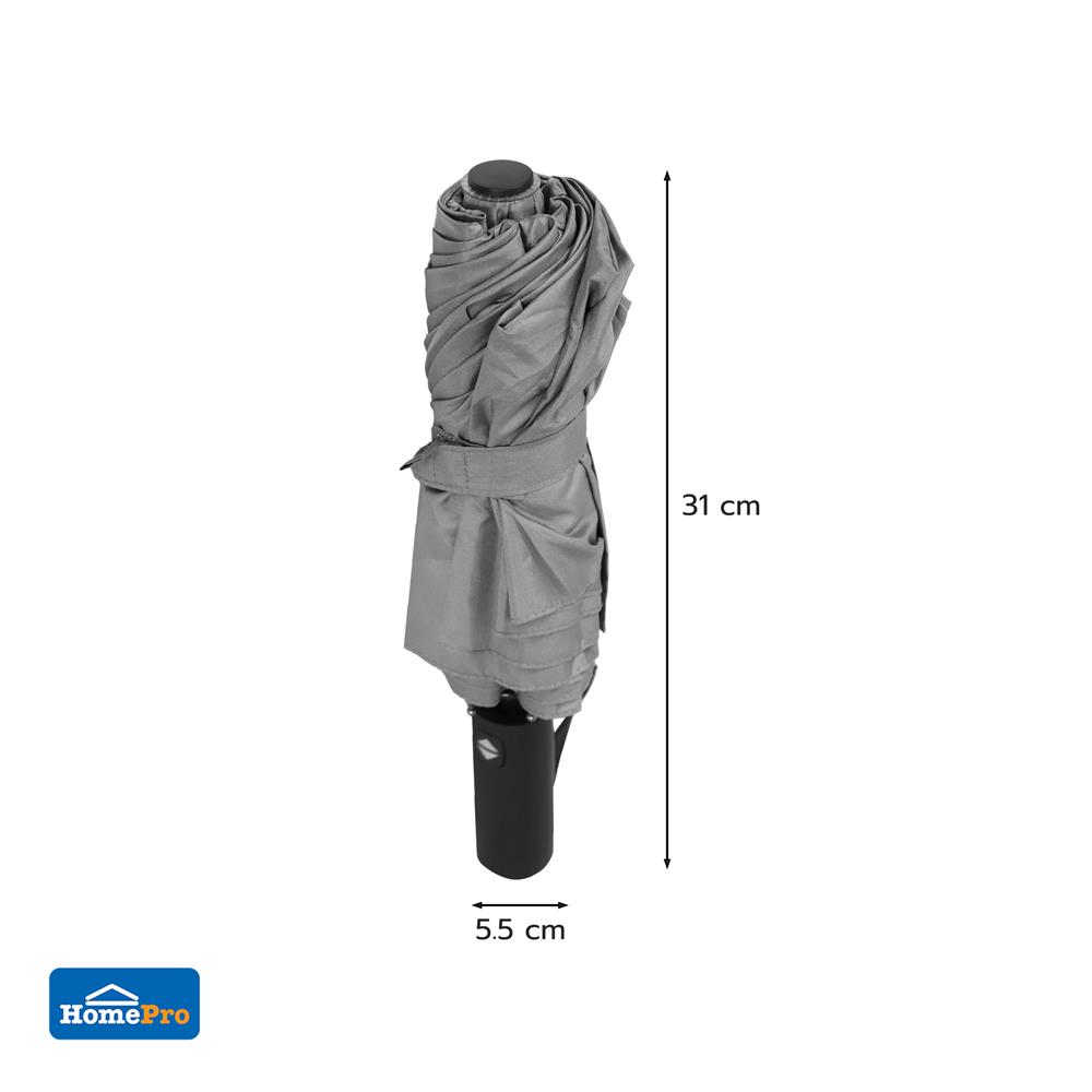 ร่มพับ 3 ตอน PLIM AUTO RAINNY สีเทา