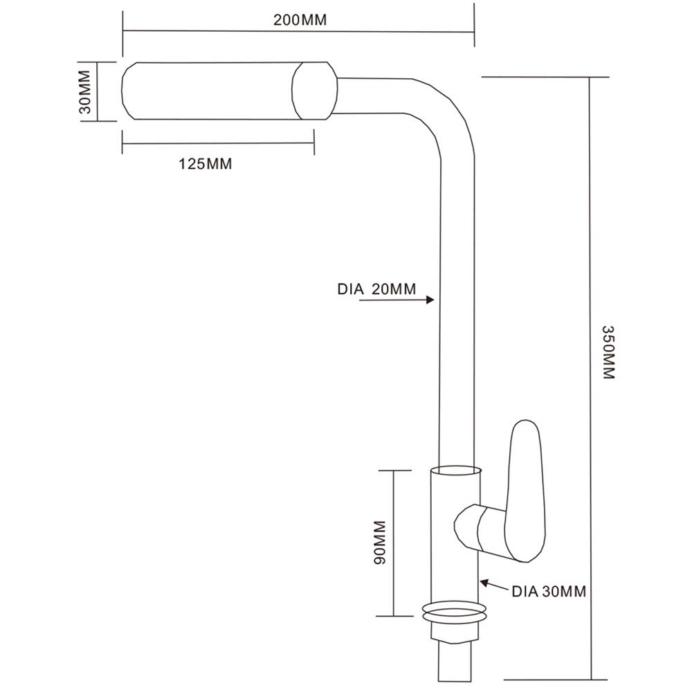 ก๊อกซิงค์เดี่ยวเคาน์เตอร์ NOVABATH NVB-KT219 สีโครม