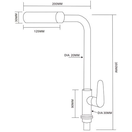 ก๊อกซิงค์เดี่ยวเคาน์เตอร์ NOVABATH NVB-KT219 สีโครม_3