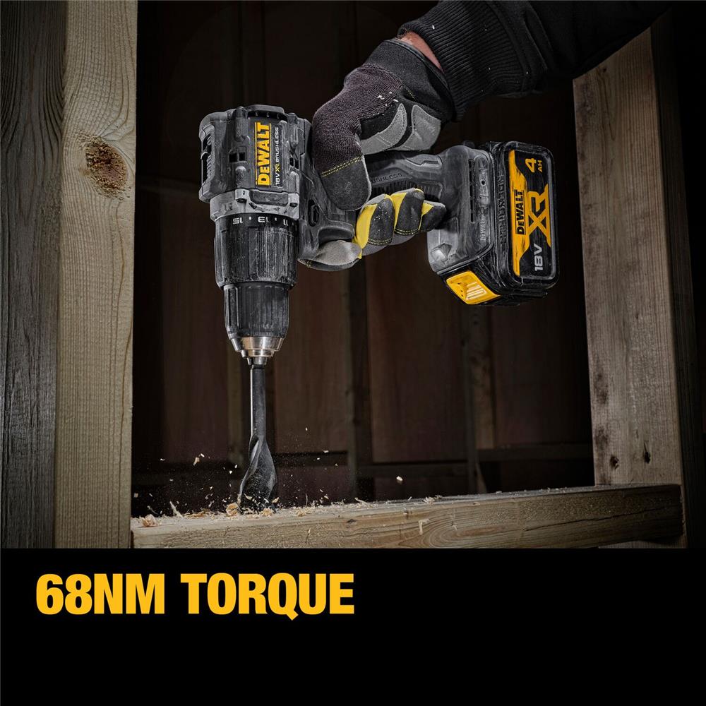 สว่านกระแทกไร้สาย (พร้อมแบตเตอรี่) DEWALT DCD100M1T 18 โวลต์ 4 AH