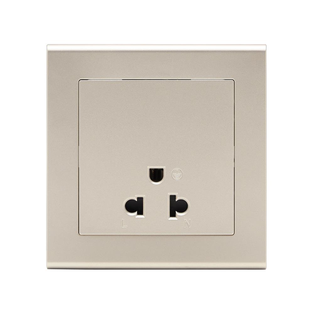 ชุดเต้ารับเดี่ยว 3 ขา SAHN D10L-G สีทอง_1