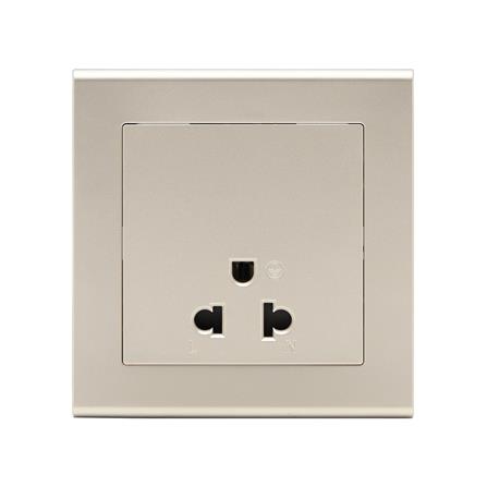 ชุดเต้ารับเดี่ยว 3 ขา SAHN D10L-G สีทอง_0