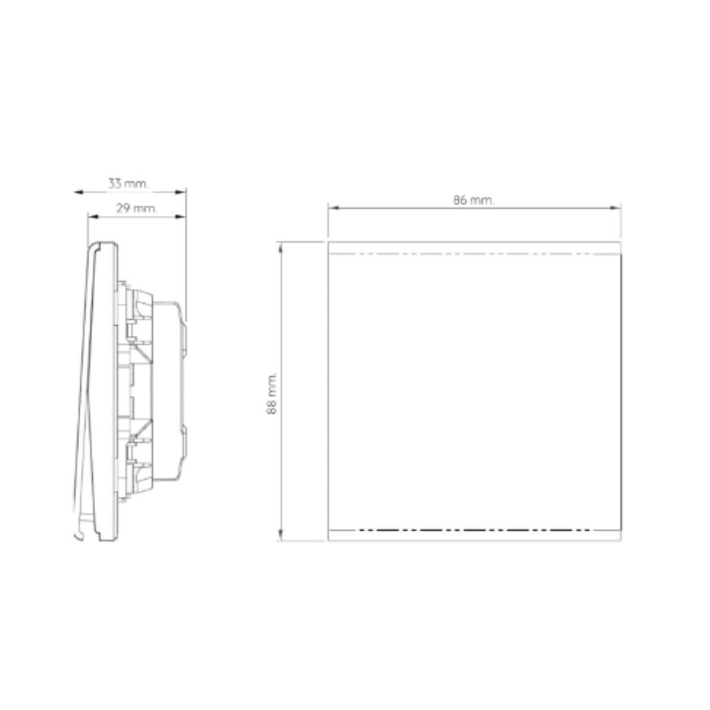 ชุดสวิตซ์ 1 ทาง 1 ช่อง SAHN D011-WHM สีขาวด้าน