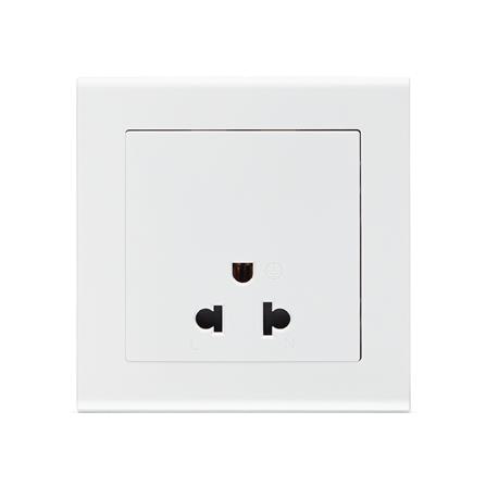 ชุดเต้ารับเดี่ยว 3 ขา SAHN D10L-WHM สีขาวด้าน_0