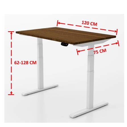 โต๊ะปรับระดับไฟฟ้า WORKSCAPE WDH-00009 120 ซม. สีโมดิโอ๊ค/ขาว_3